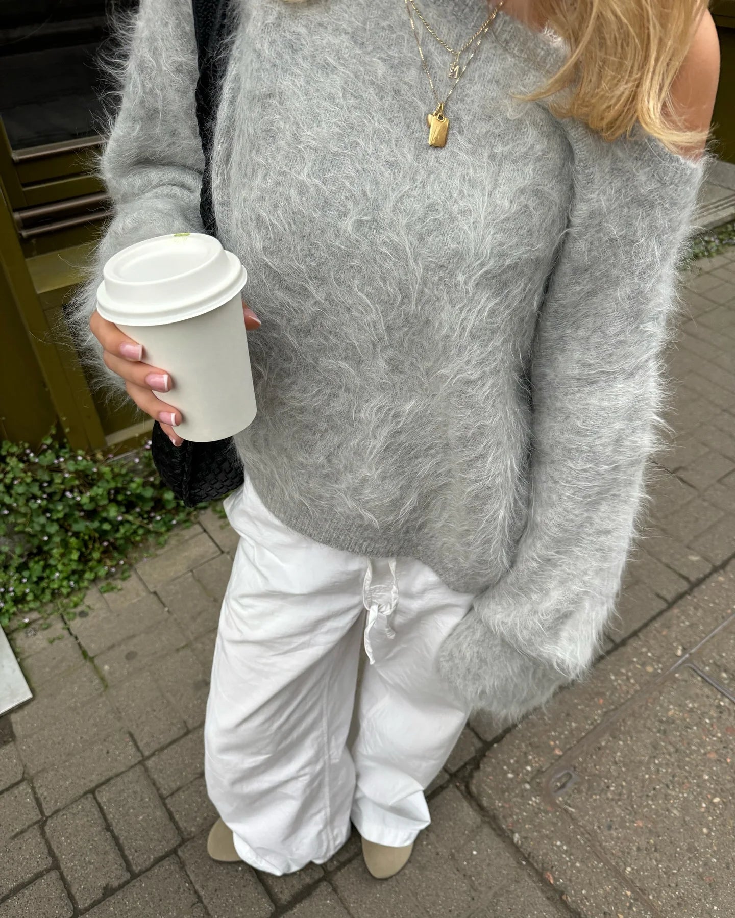 SOPHIE Loose Off Shoulder Sweater