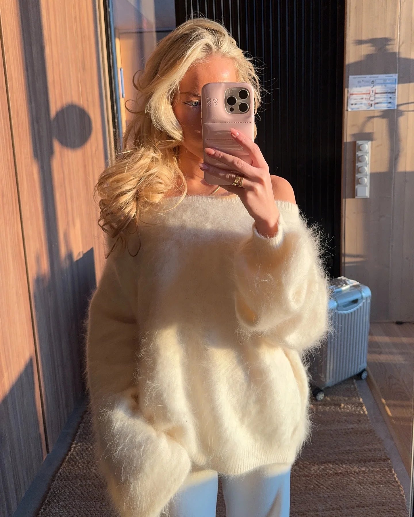 SOPHIE Loose Off Shoulder Sweater