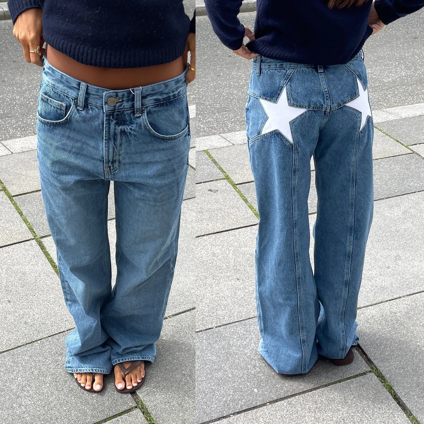 Star Loose Low Rise Denim Jeans