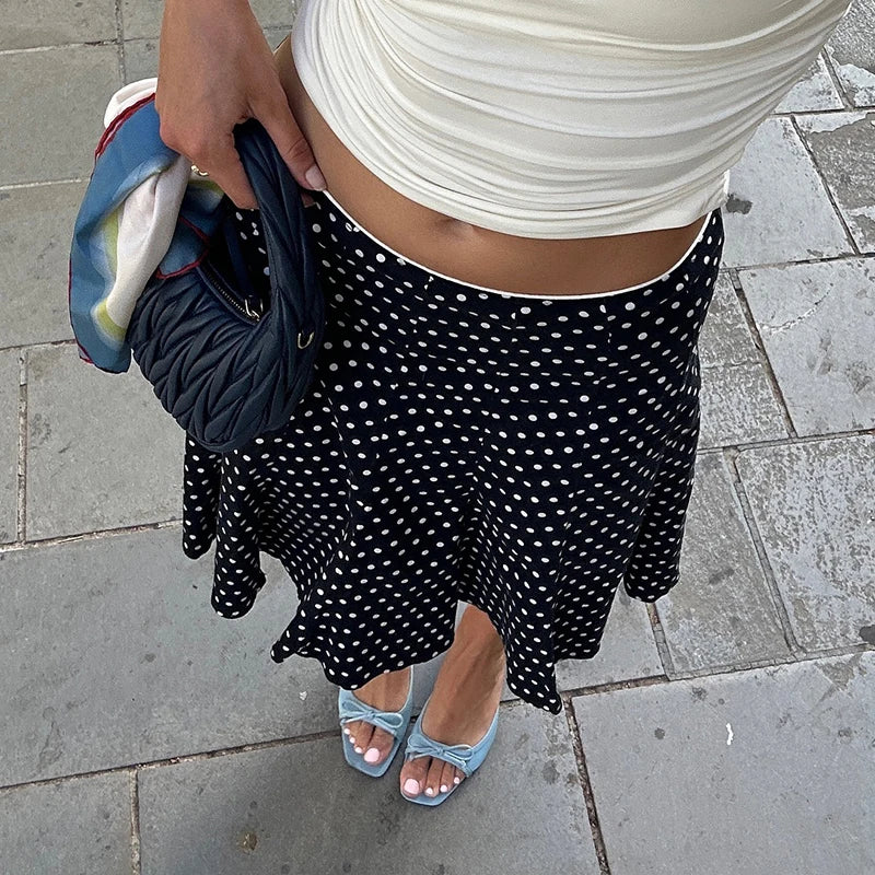 Polka Dot Maxi Skirt