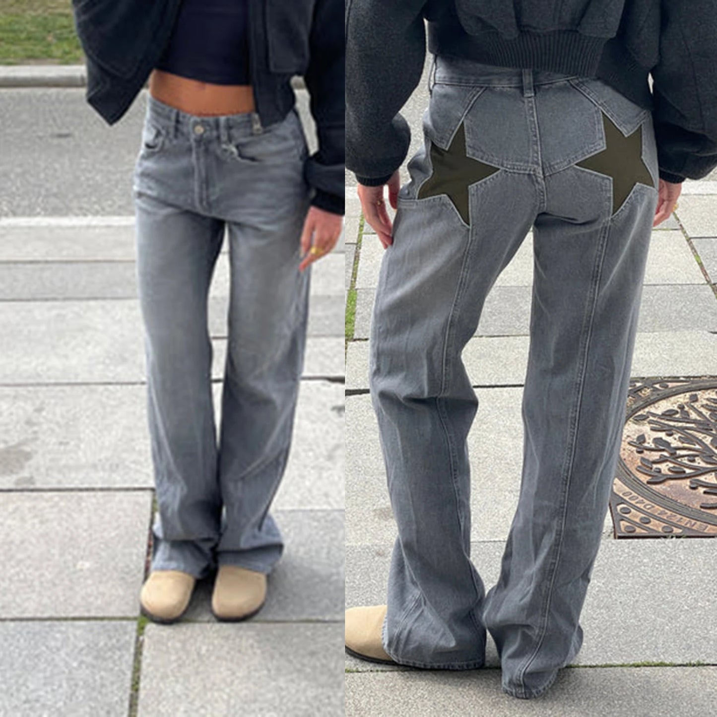 Star Loose Low Rise Denim Jeans
