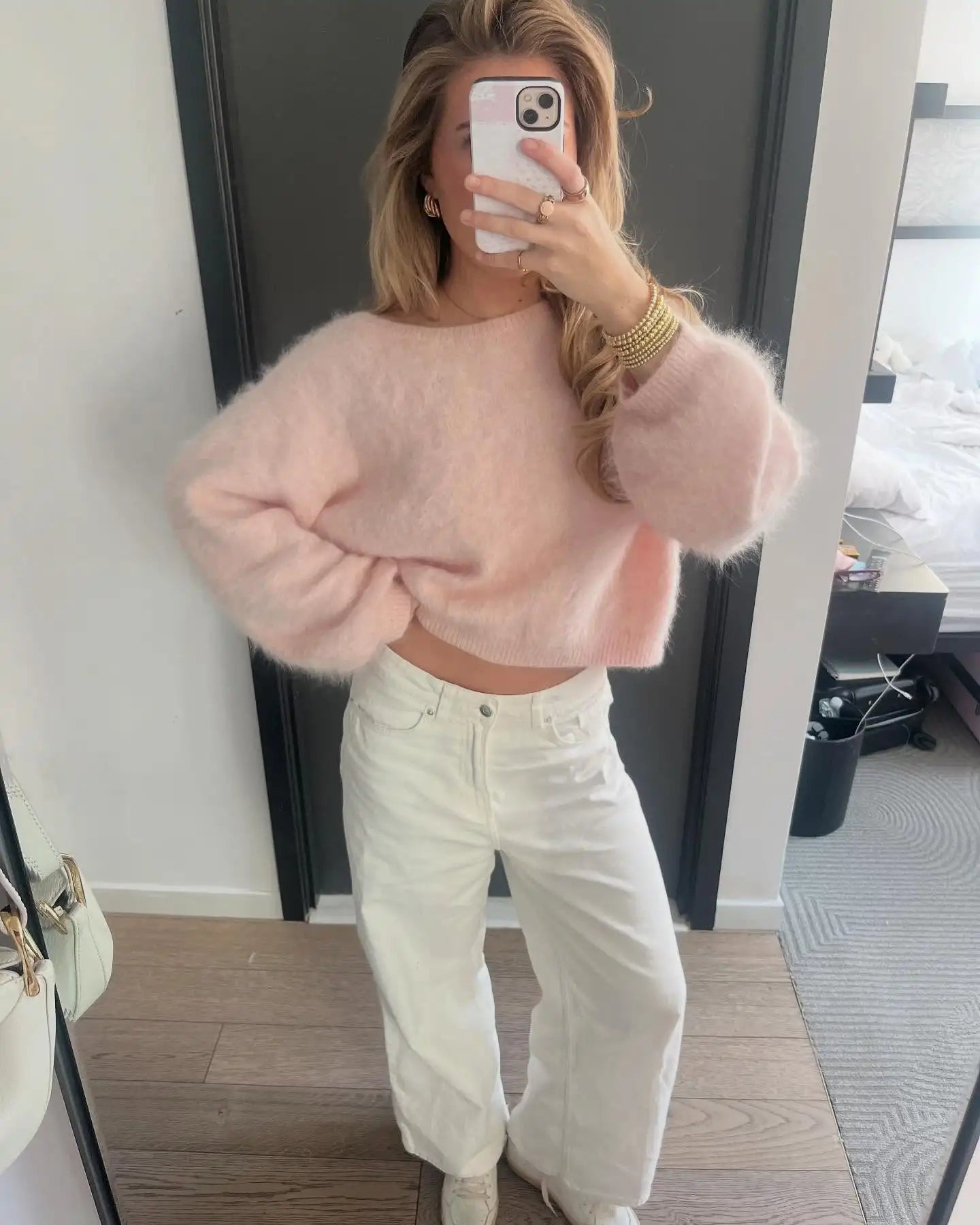 SOPHIE Loose Off Shoulder Sweater
