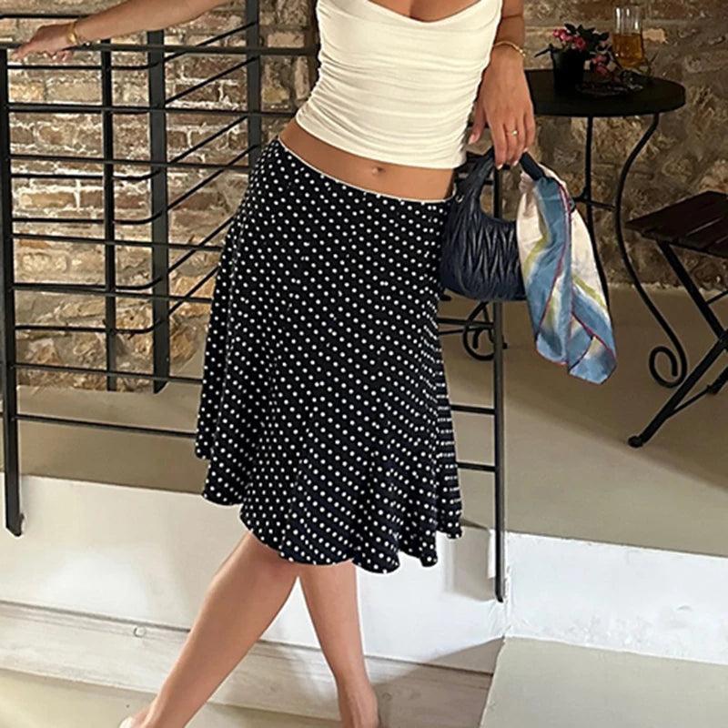 Polka Dot Maxi Skirt