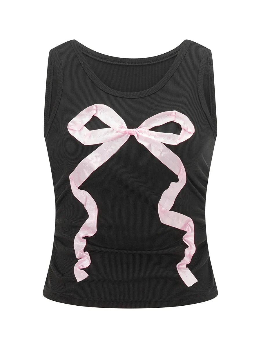 Bow Embellished Tank Top