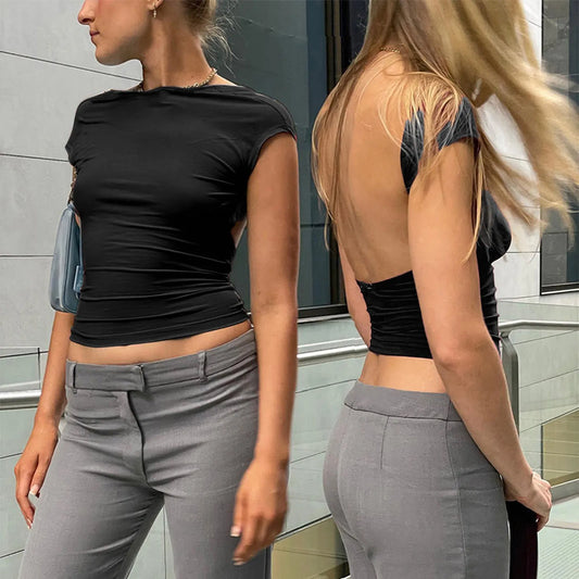 Backless Cropped Top