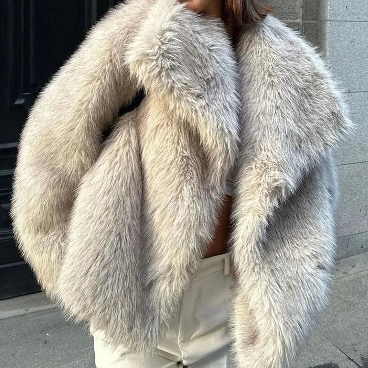 Faux Fur Oversized Coat