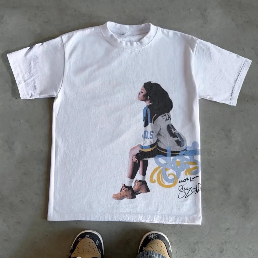 SZA Vintage Style Graphic Print Tee