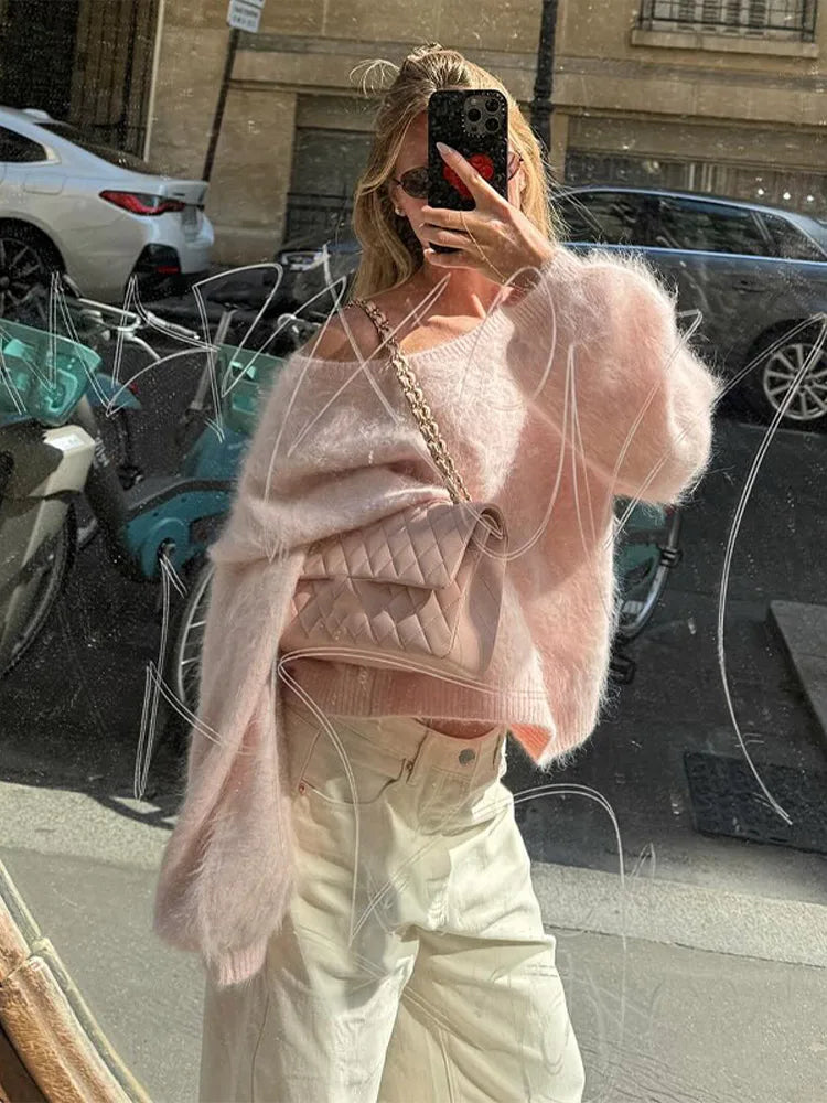 SOPHIE Loose Off Shoulder Sweater