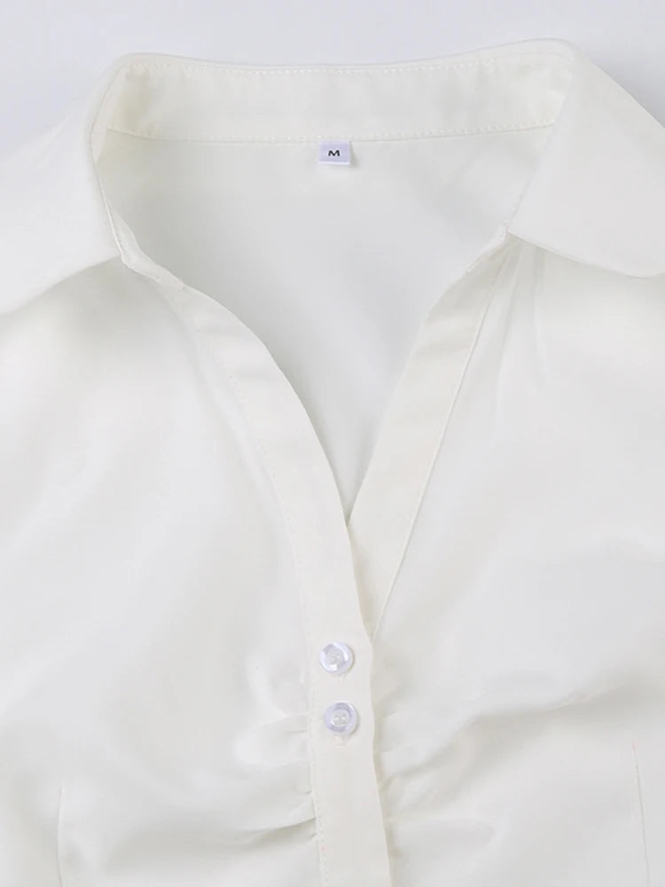 Button Up Collared Short Sleeve Shirt